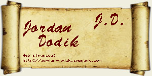 Jordan Dodik vizit kartica